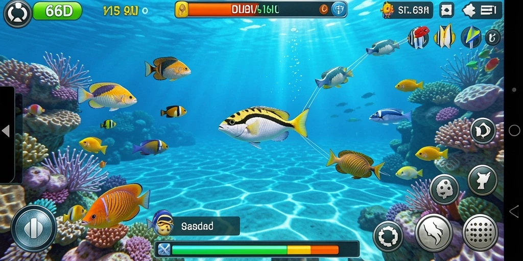 Gameplay seru Tembak Ikan di 66D yang penuh warna.