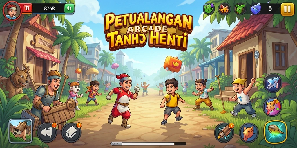 Tampilan gameplay menegangkan dari 8768 yang memacu adrenalin.