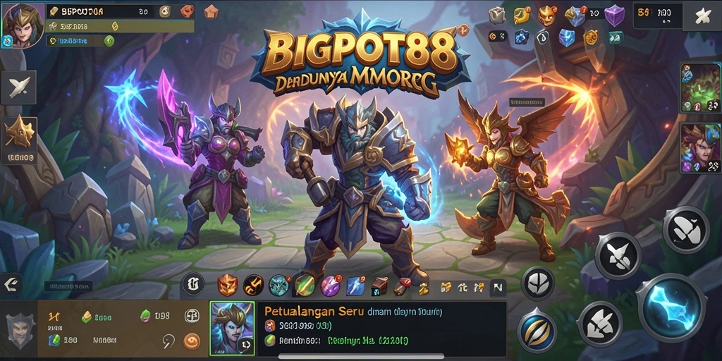 Screenshot menunjukkan petualangan mendebarkan di dunia BIGPOT88.