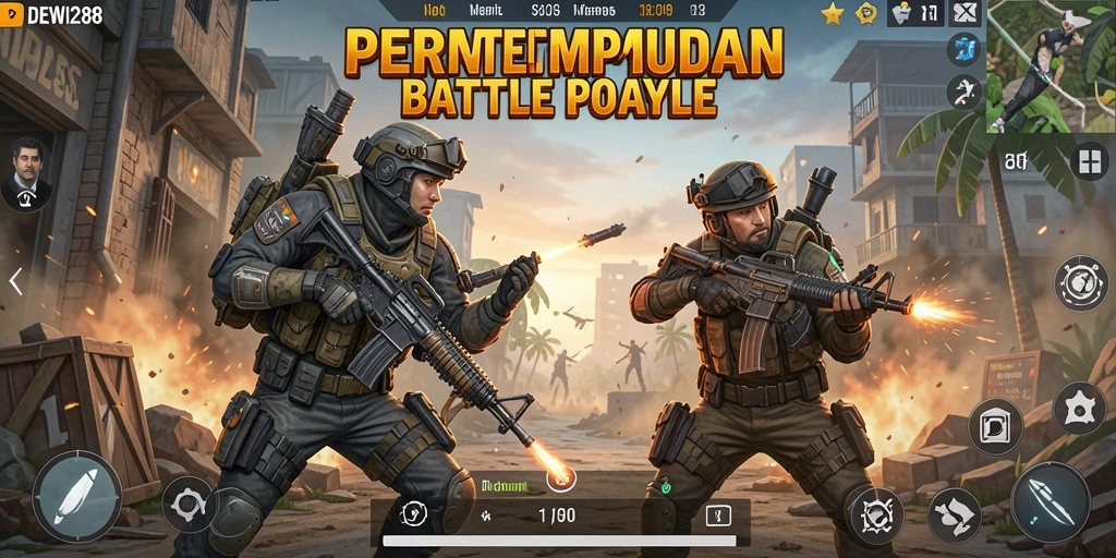 Tangkapan layar gameplay <strong>DEWI288</strong> menampilkan aksi pertempuran intens di arena.