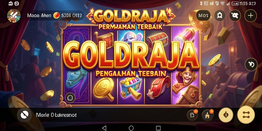 Screenshot menampilkan gameplay seru dari permainan Slot GOLDRAJA.