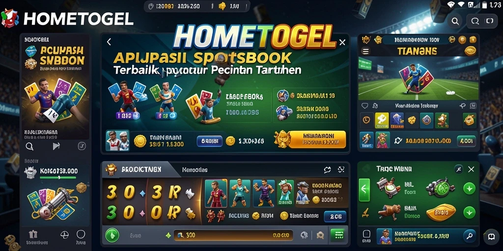 Screenshot HOMETOGEL menampilkan antarmuka taruhan olahraga yang menarik dan interaktif.