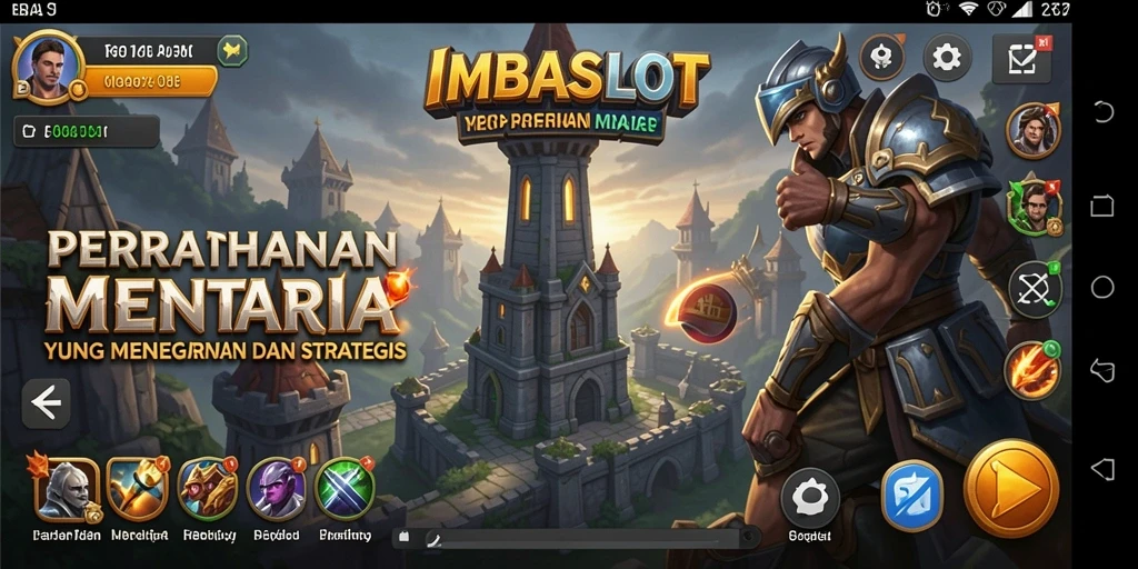 Tampilan gameplay mendebarkan dari IMBASLOT dalam mode Tower Defense.
