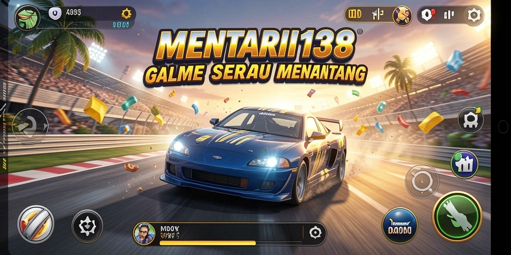 Gameplay <strong>MENTARI138</strong> saat balapan di lintasan yang menantang.