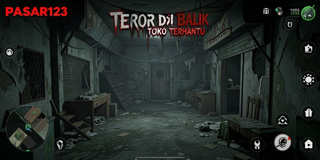 Gambaran menegangkan dari gameplay PASAR123 yang horor.
