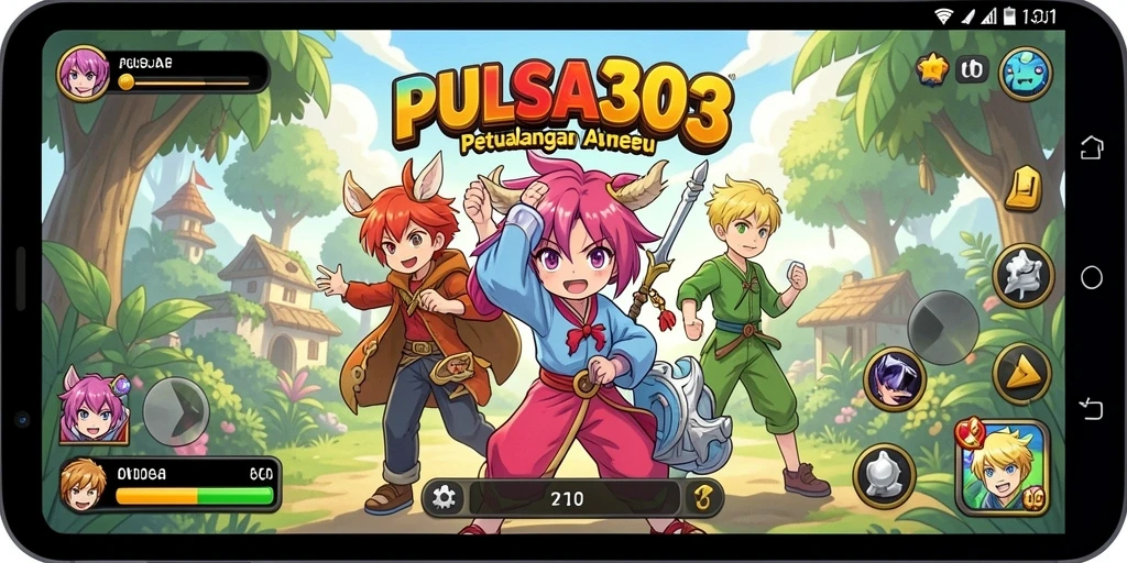 Screenshot menunjukkan karakter anime dalam aksi seru di PULSA303.