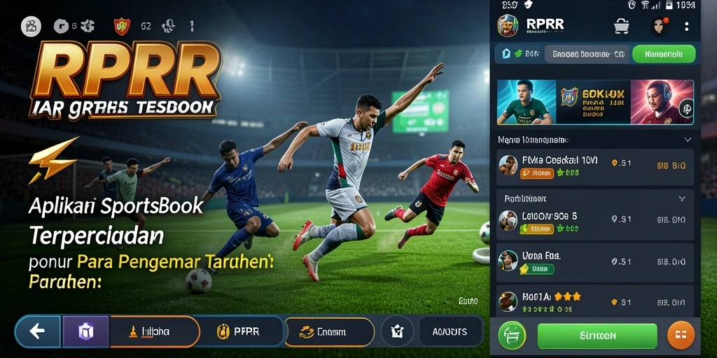 Tampilan gameplay RPRR yang menampilkan taruhan olahraga secara langsung.