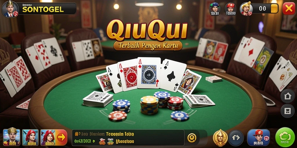 Tampilan menarik dari gameplay QiuQiu di SONTOGEL.