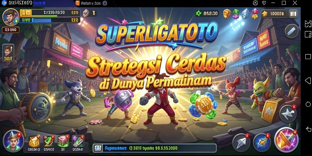 Tampilan gameplay strategis yang mendebarkan di SUPERLIGATOTO.