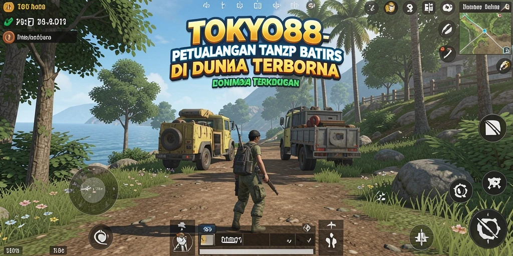 Screenshot gameplay TOKYO88 menampilkan petualangan seru di dunia terbuka.