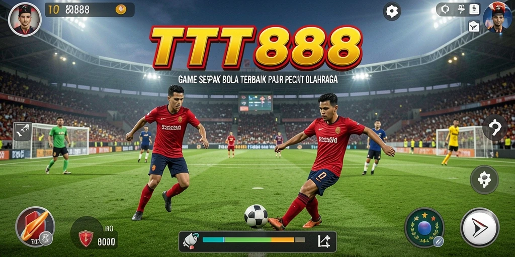 Tampilan gameplay menarik dari TTT888 dengan aksi sepak bola yang mendebarkan.