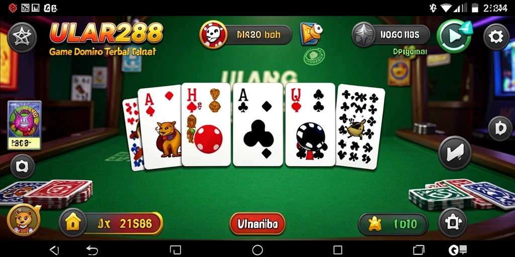 Screenshot gameplay ULAR288 menampilkan serunya bermain Domino