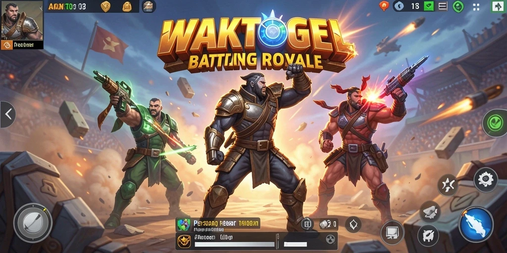 Gameplay menegangkan di WAKTOGEL dengan aksi Battle Royale.